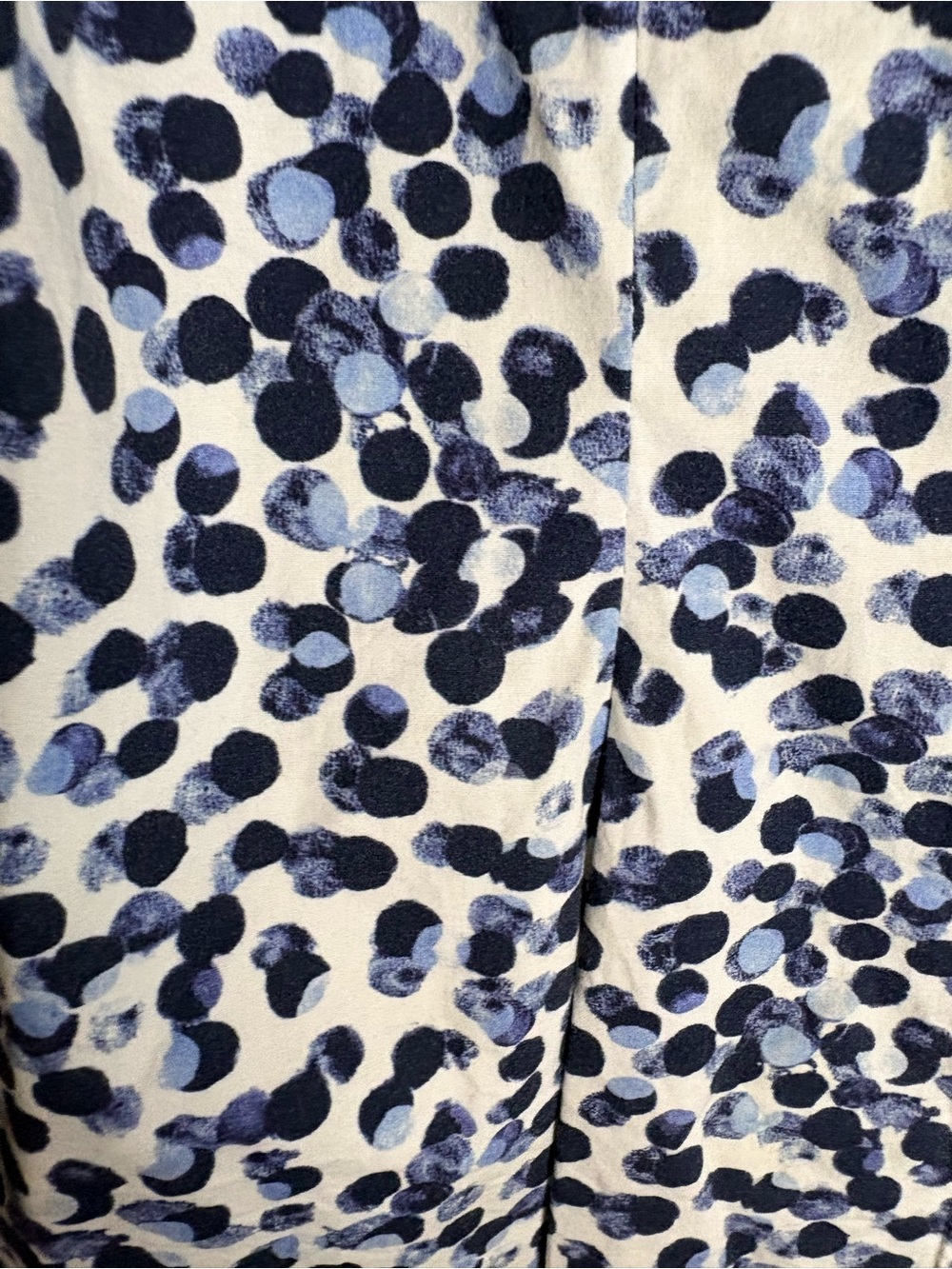 Lafayette 148 New York Blue Abstract Dot Stretch Cotton Shirt Medium - Picture 4 of 8